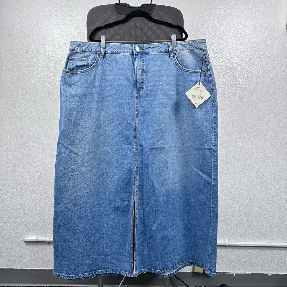 Ava & Viv Blue Denim Pencil Skirt